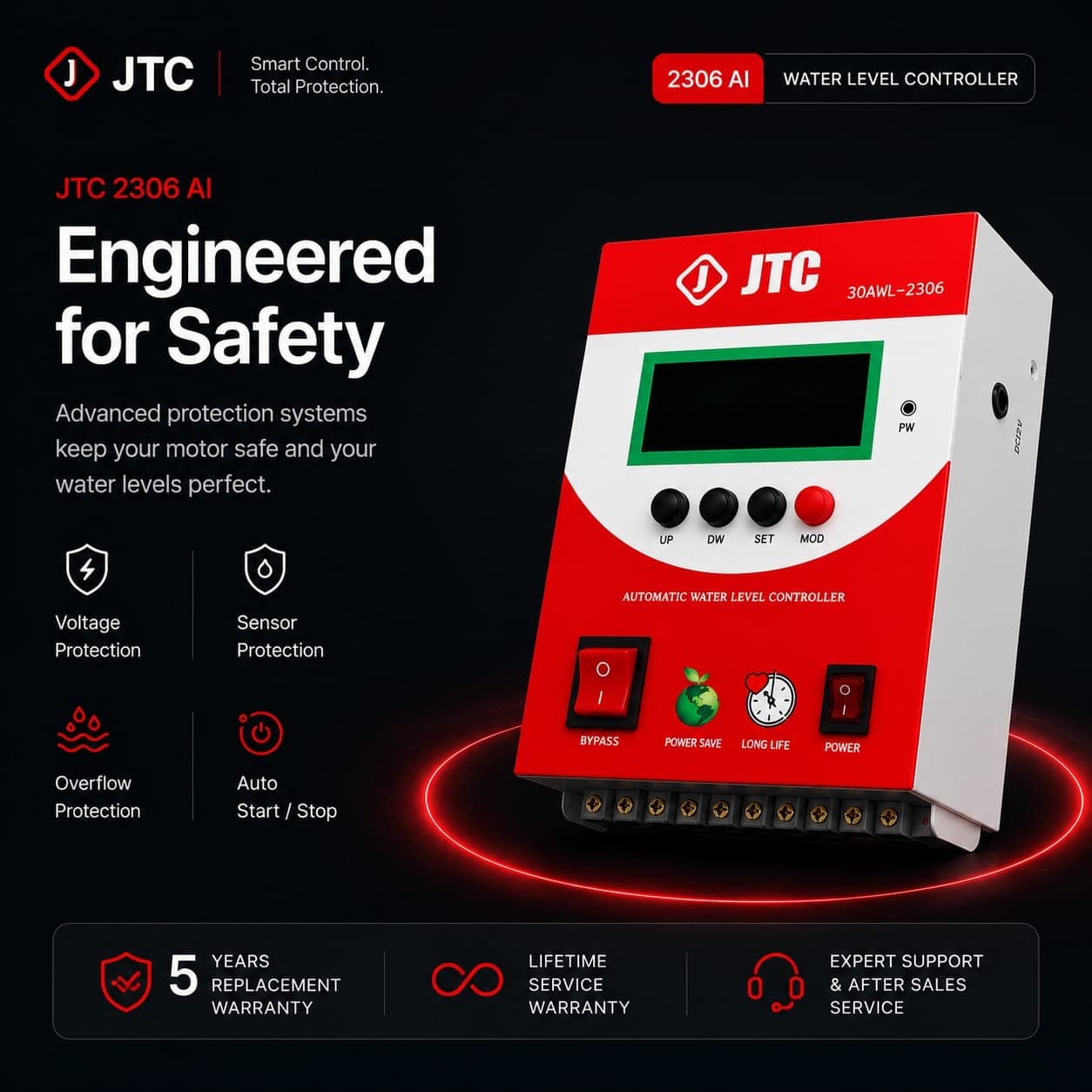 JTC controller, side view